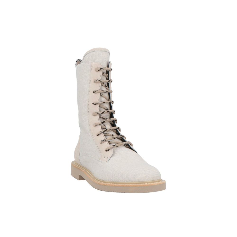 Brunello Cucinelli Beige Cotton Lace-Up Boots-2