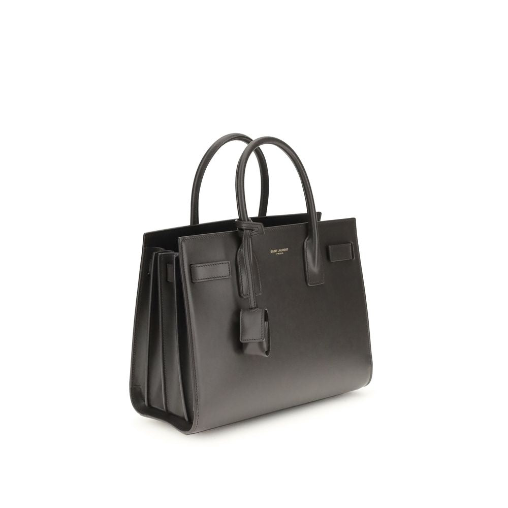 Saint Laurent Graue Kalbsleder Bos Taurus Schultertasche-2