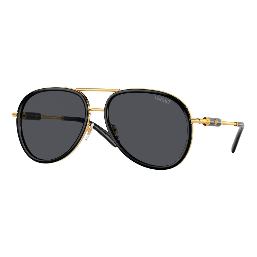 Versace Schwarze Sonnenbrille aus Metall