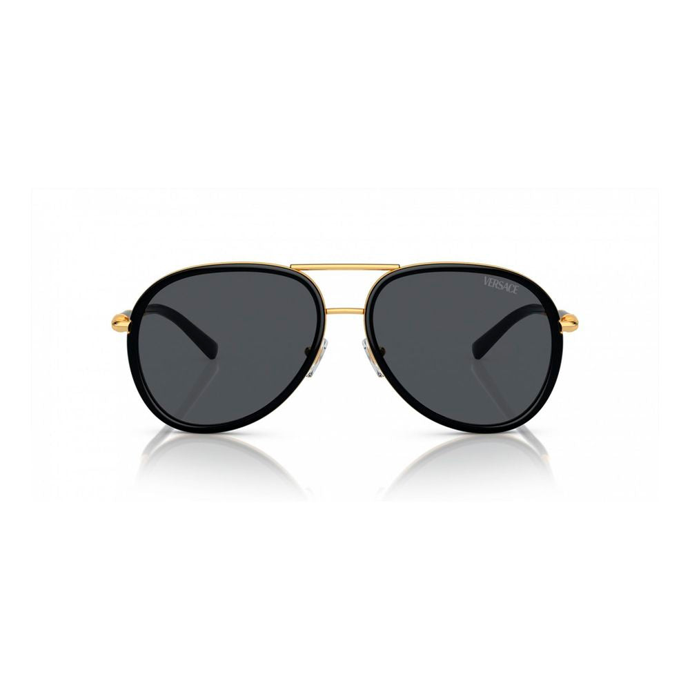 Versace Schwarze Sonnenbrille aus Metall-2