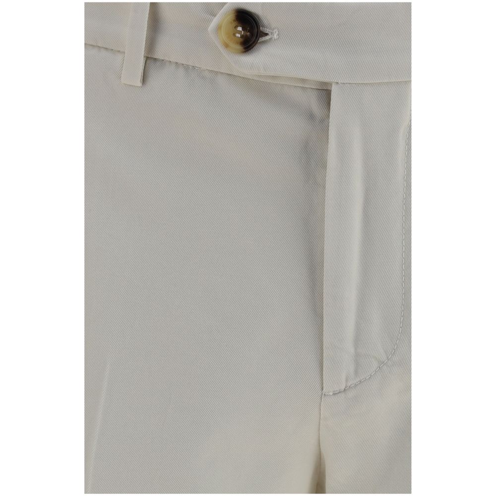 Brunello Cucinelli Weiße Baumwollhose im Casual-Look-3