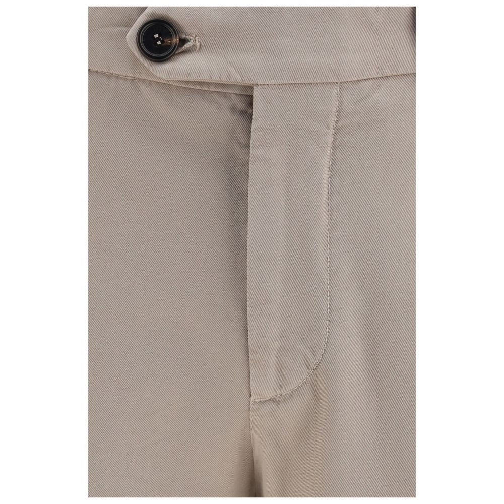 Brunello Cucinelli Beige Cotton Casual Pants-3
