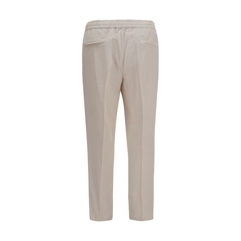 Brunello Cucinelli Beige Cotton Casual Pants-2