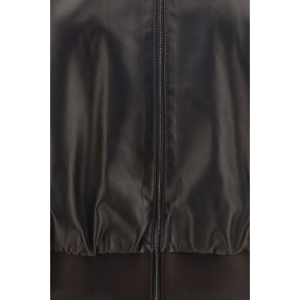 Gucci Brauner Lamm Ovis Aries Aries Bomber-3