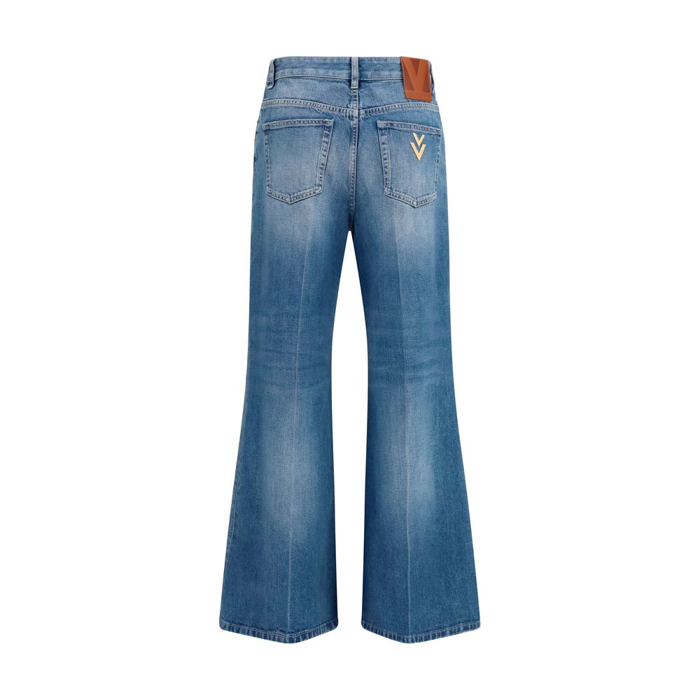Valentino Blaue Jeans aus Baumwolle im geraden Schnitt-2