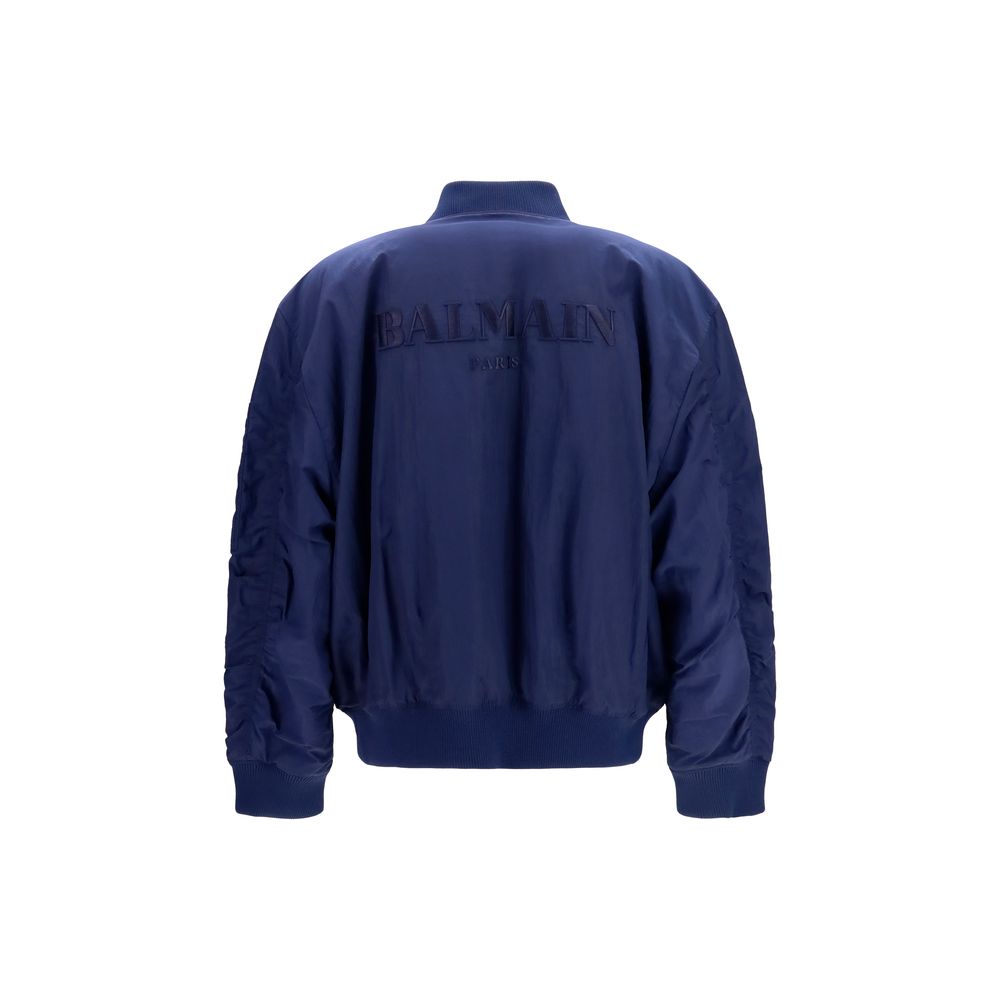 Balmain Blauer Bomber aus Polyamid-2