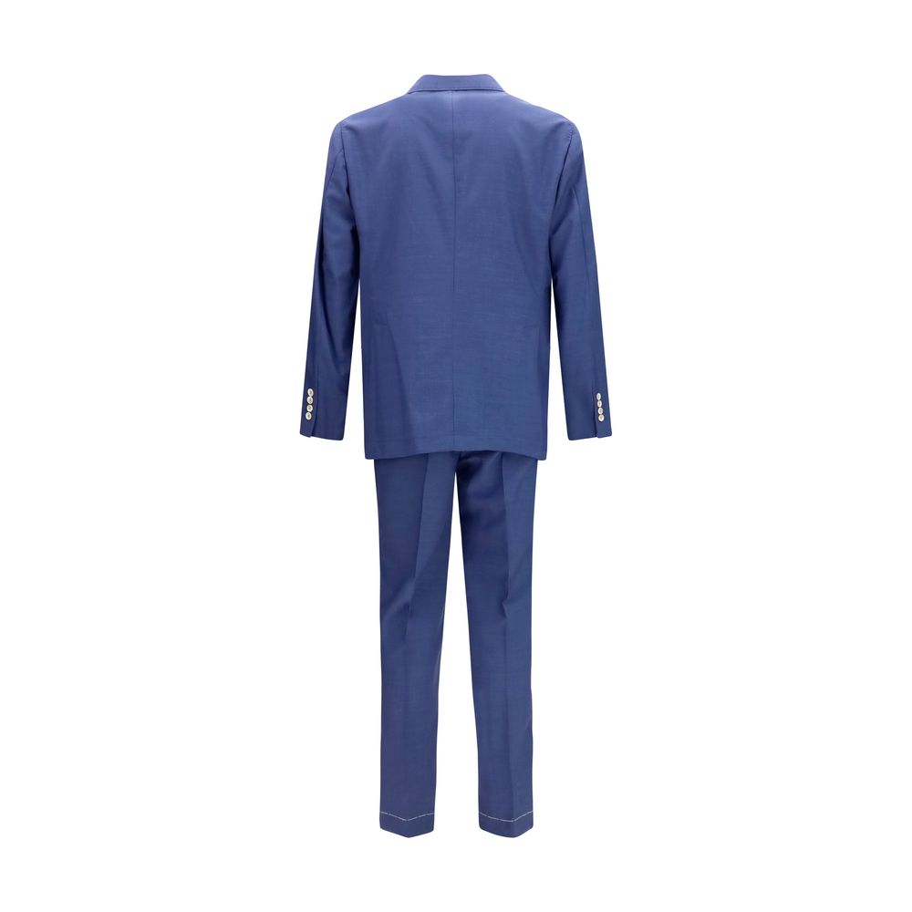 Brunello Cucinelli Blauer Wollanzug Oves Aries Zweiteiler-2