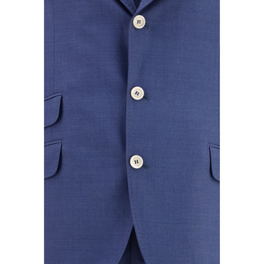 Brunello Cucinelli Blauer Wollanzug Oves Aries Zweiteiler-3