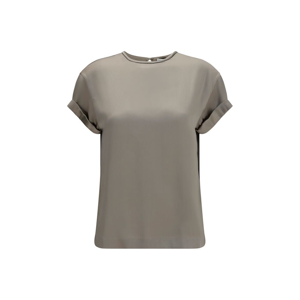 Brunello Cucinelli Beige Elastane Blouse-1