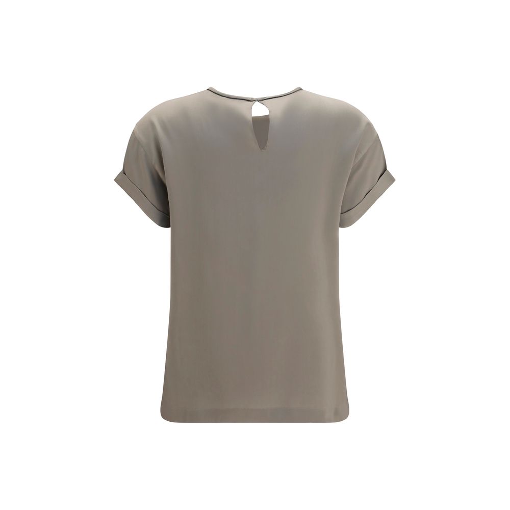 Brunello Cucinelli Beige Elastane Blouse-2