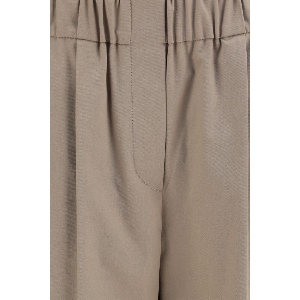 Brunello Cucinelli Beige Cotton Casual Pants-3