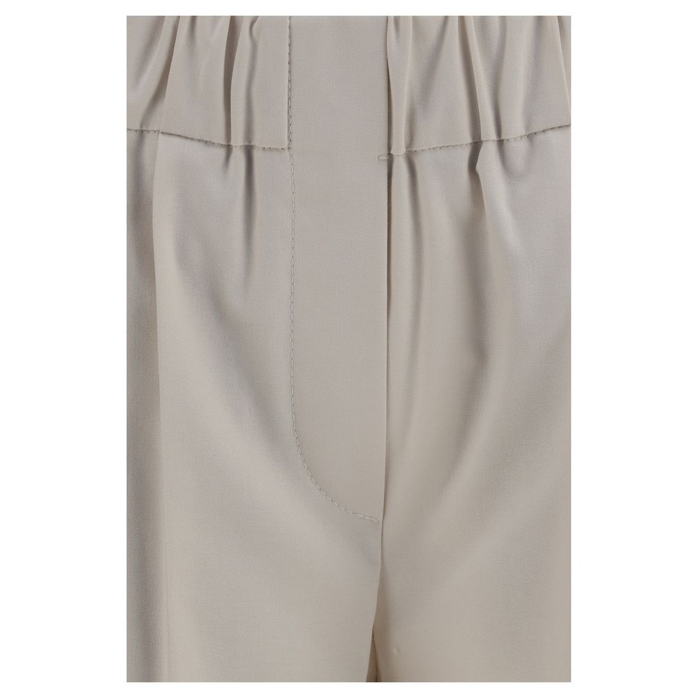 Brunello Cucinelli Beige Cotton Casual Pants-3