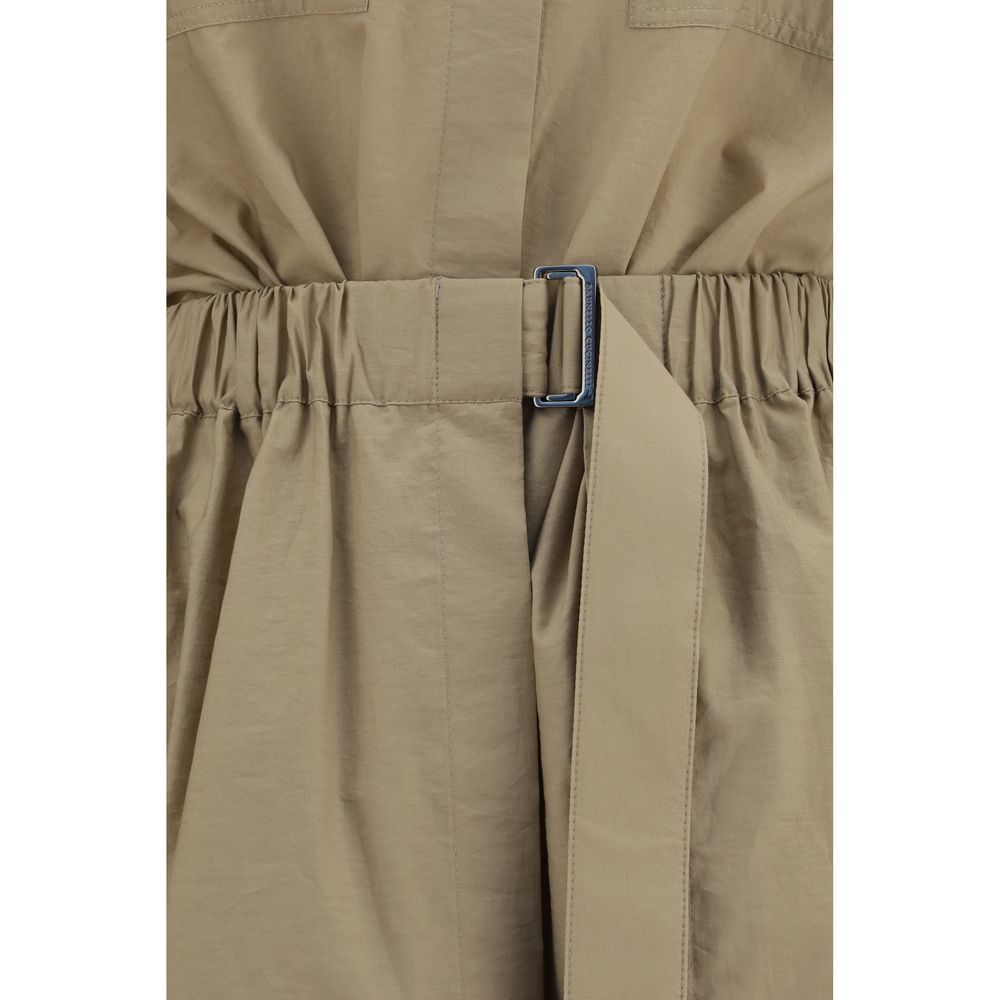 Brunello Cucinelli Beige Cotton Casual Dress-3