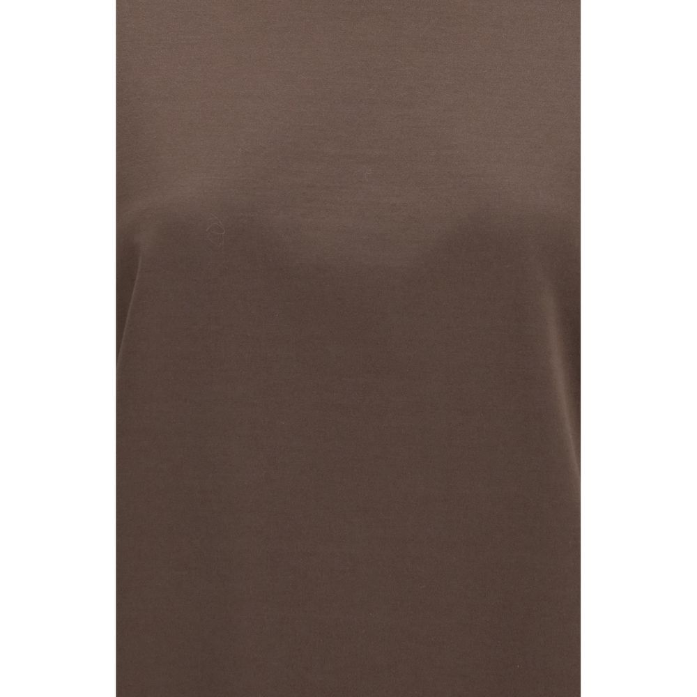 Brunello Cucinelli Braunes Baumwoll-T-Shirt-3