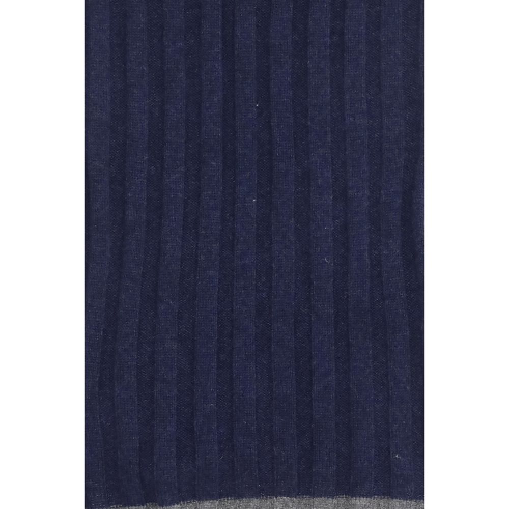 Brunello Cucinelli Blauer Kaschmir-Foulard-3