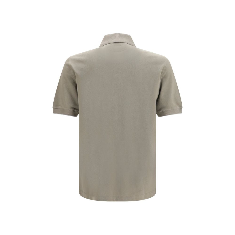 Brunello Cucinelli Bicolor Cotton Polo Shirt-2