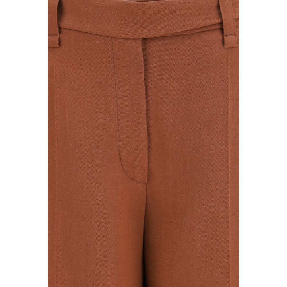 Brunello Cucinelli Braune Viskose-Freizeithose-3