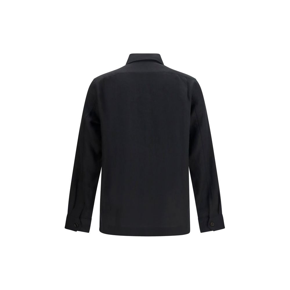 Brunello Cucinelli Schwarze Jeansjacke aus Leinen-2