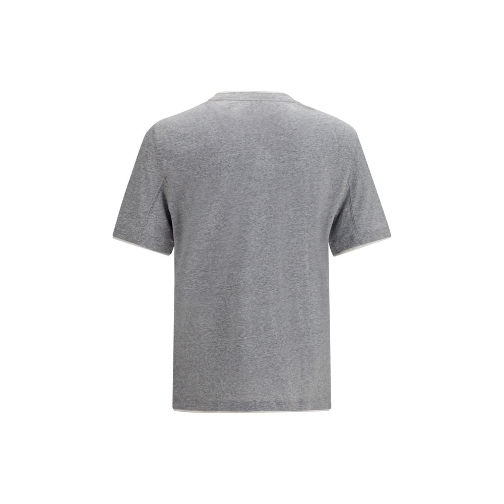 Brunello Cucinelli Graues Baumwoll-T-Shirt-2