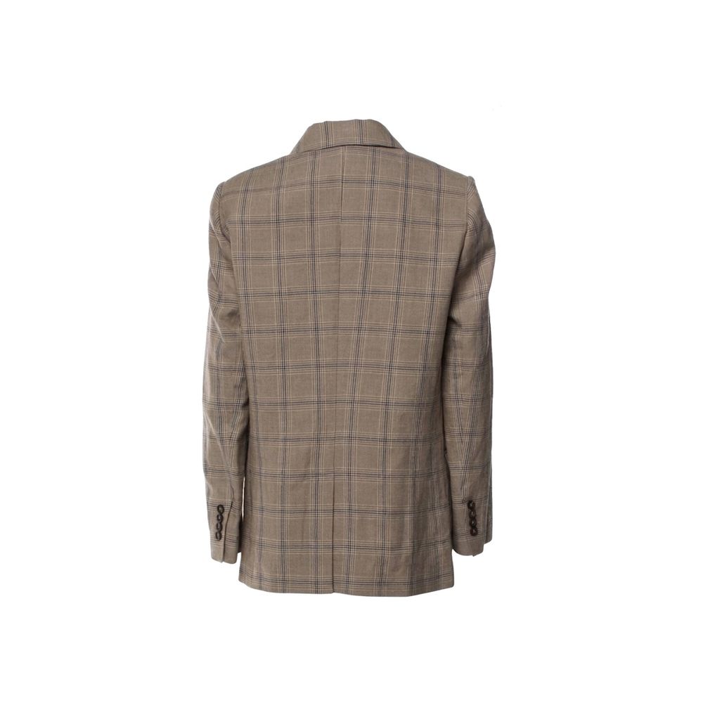 Brunello Cucinelli Brauner Leinenblazer-2