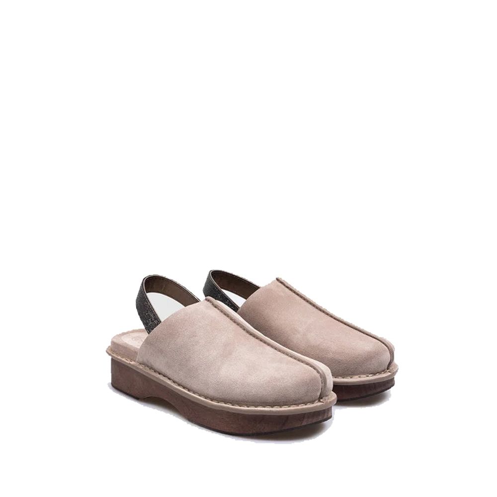 Brunello Cucinelli Braune Leder-Mules-2