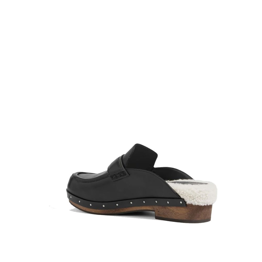 Brunello Cucinelli Schwarze Mules aus Leder-3