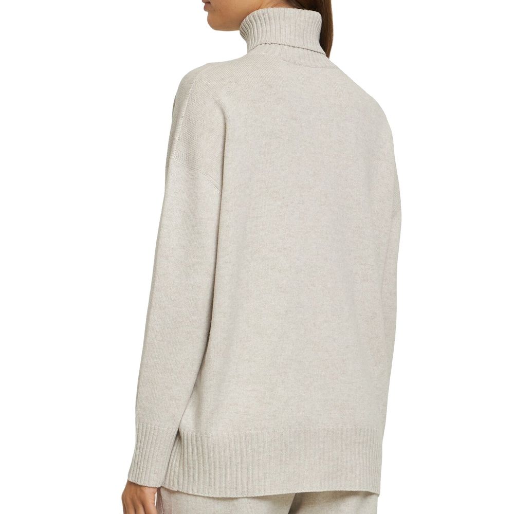 Brunello Cucinelli Beige Kaschmir-Rollkragenpullover-3