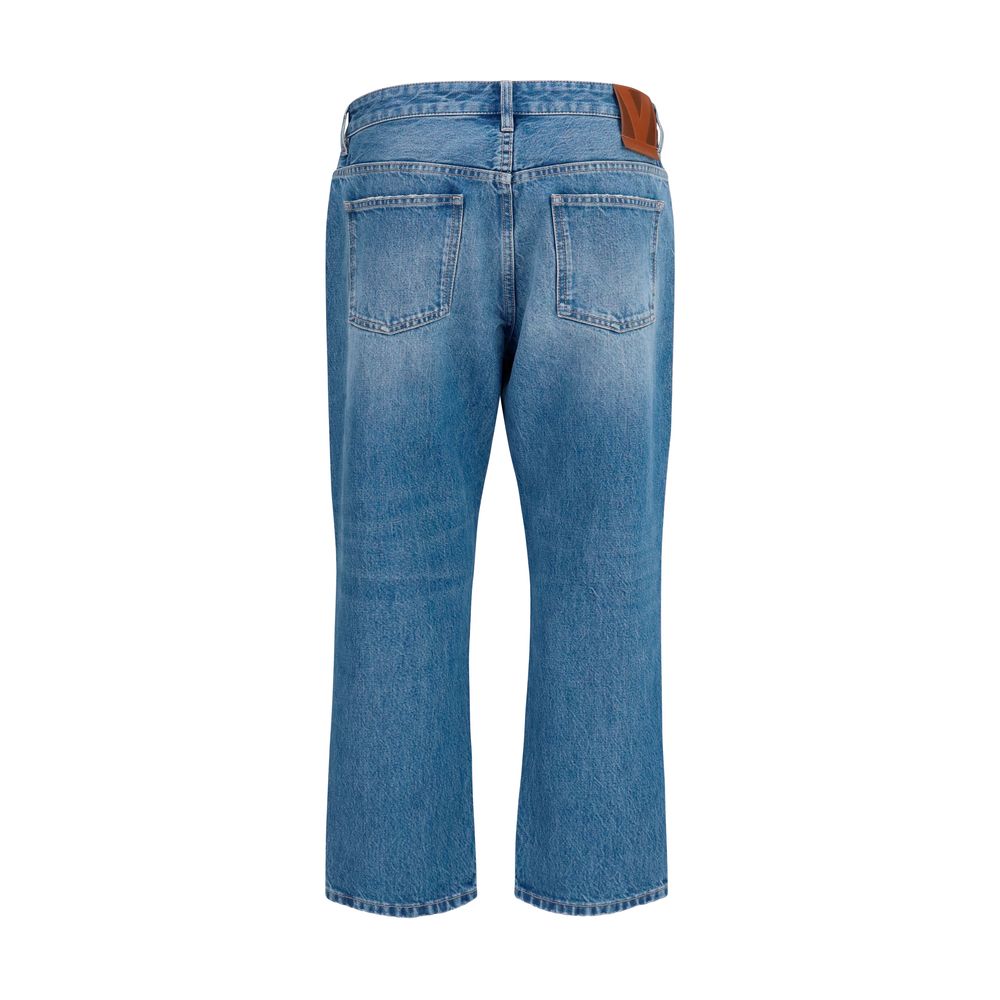 Valentino Blaue Jeans aus Baumwolle im geraden Schnitt-2