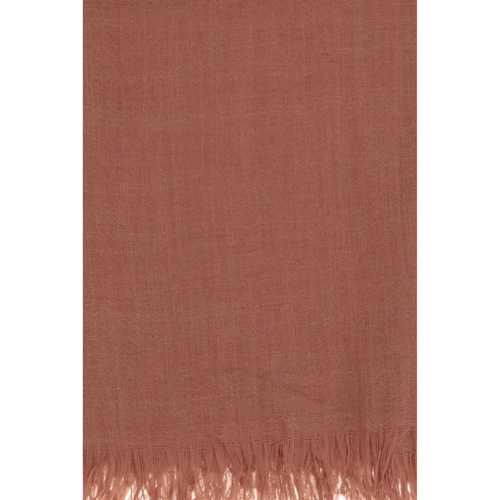 Brunello Cucinelli Orange Cashmere Foulard-3