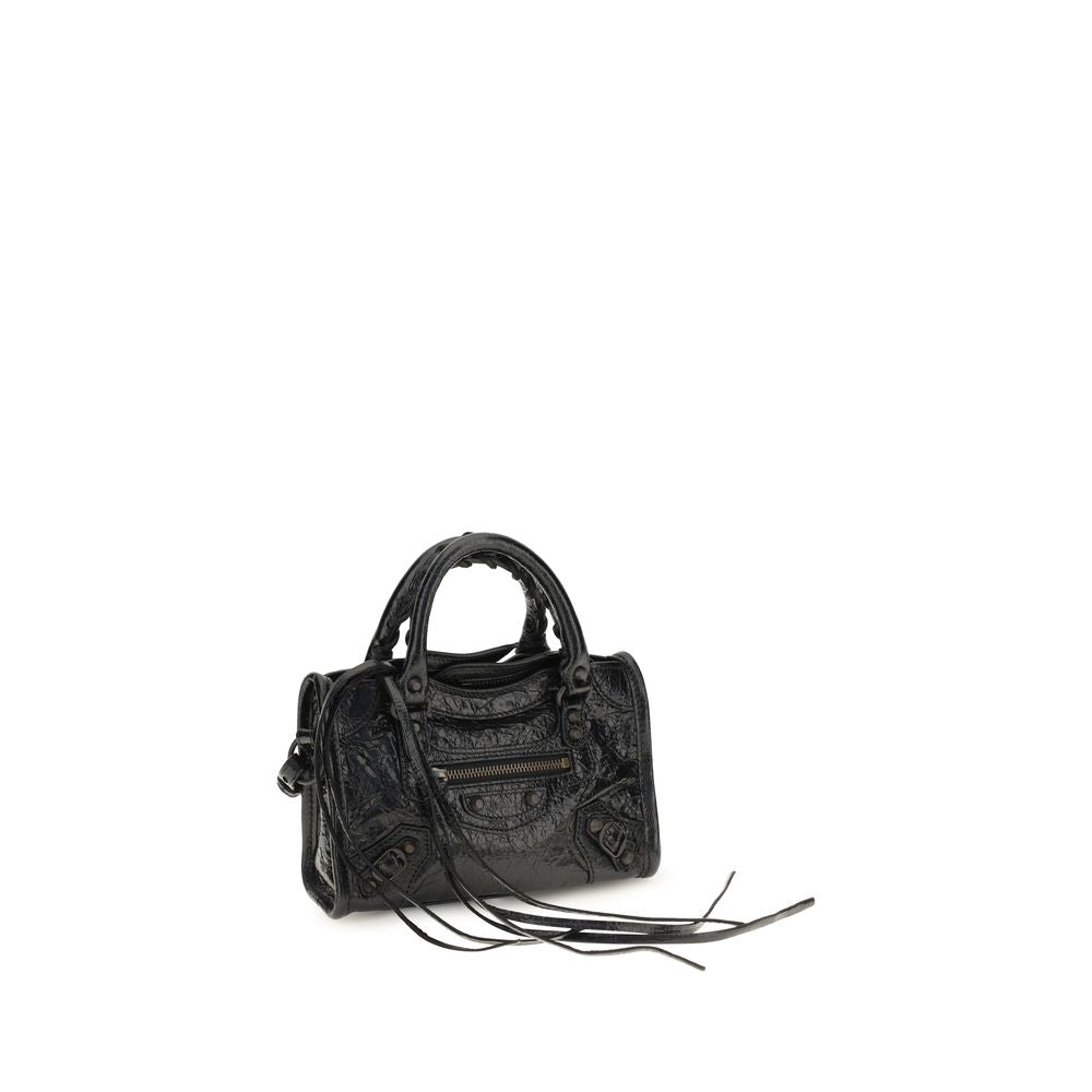 Balenciaga Schwarze Lammleder Schultertasche Ovis Aries Aries-2
