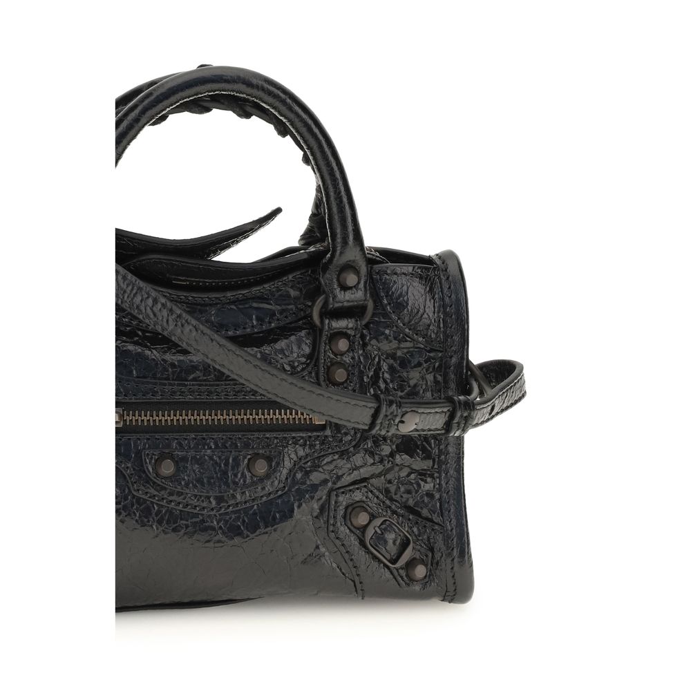 Balenciaga Schwarze Lammleder Schultertasche Ovis Aries Aries-4