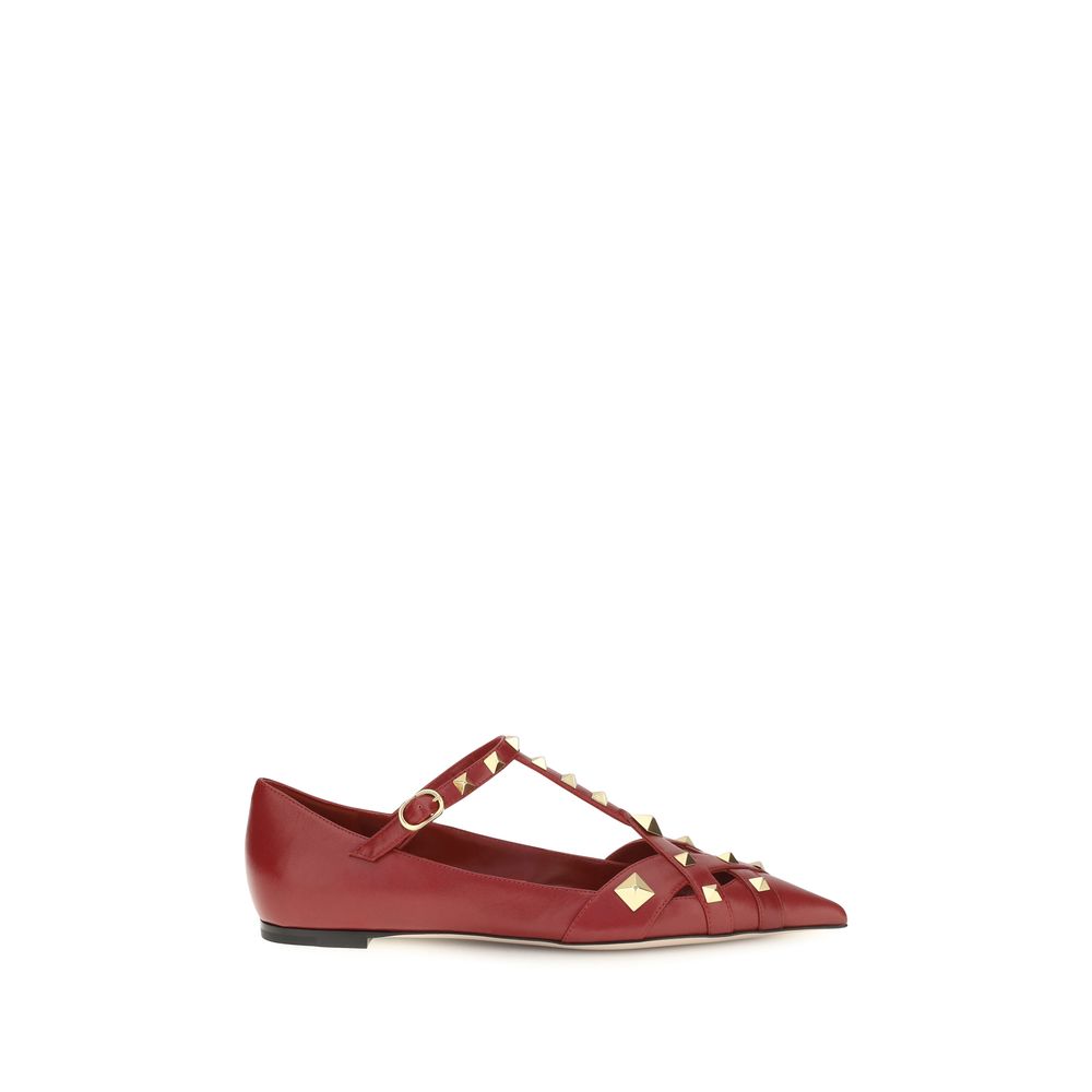 Valentino Garavani Bunte Ziegenleder-Ballerinas-1