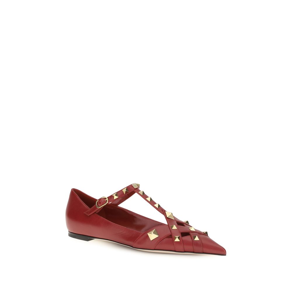 Valentino Garavani Bunte Ziegenleder-Ballerinas-2