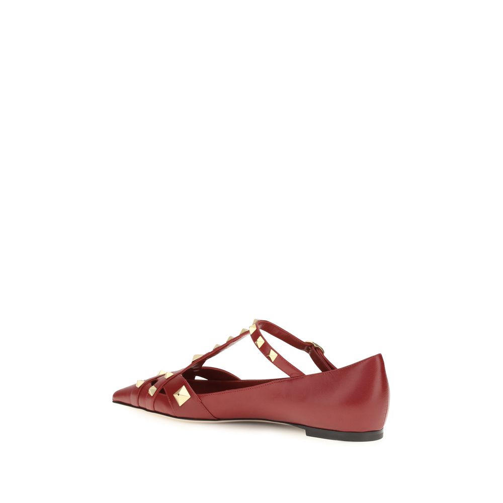 Valentino Garavani Bunte Ziegenleder-Ballerinas-3