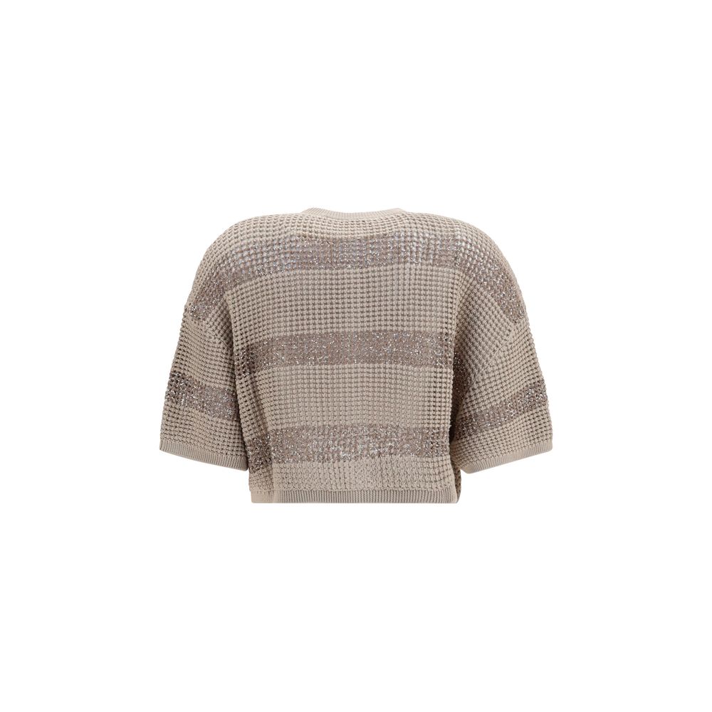 Brunello Cucinelli Beige Cotton Cardigan-2