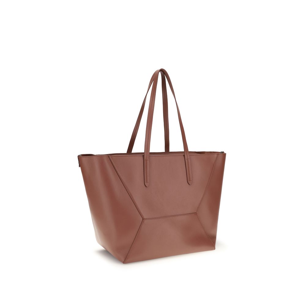 Brunello Cucinelli Multicolor Calf Leather Bos Taurus Handtasche-3