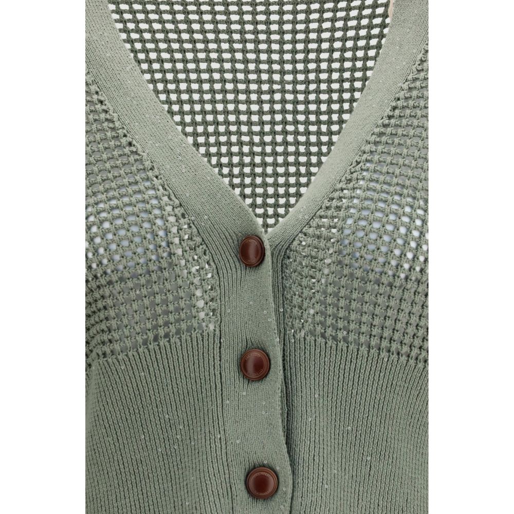 Brunello Cucinelli Baumwoll-Cardigan in Zweifarbenoptik-3