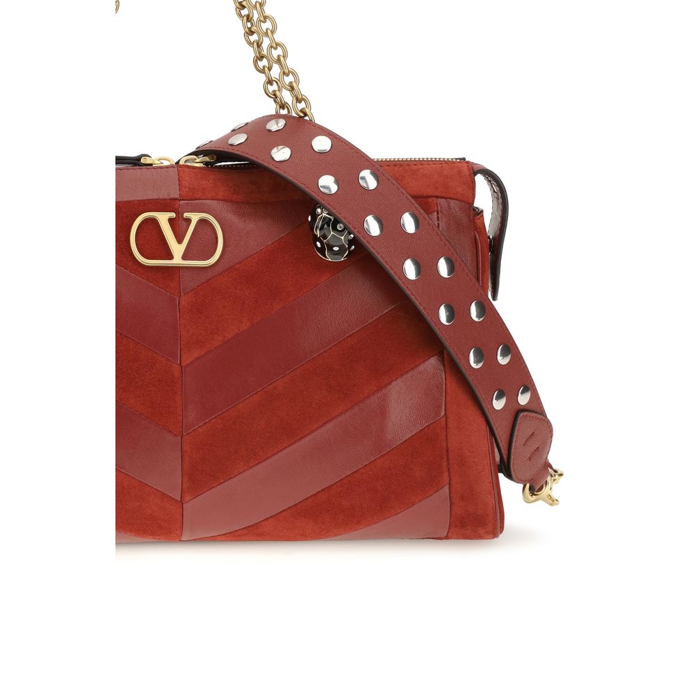 Valentino Garavani Multicolor Calf Leather Bos Taurus Schultertasche-4