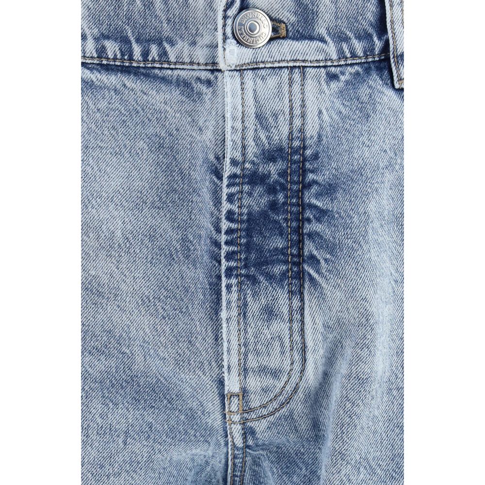 Brunello Cucinelli Blaue Jeans aus Baumwolle im geraden Schnitt-3
