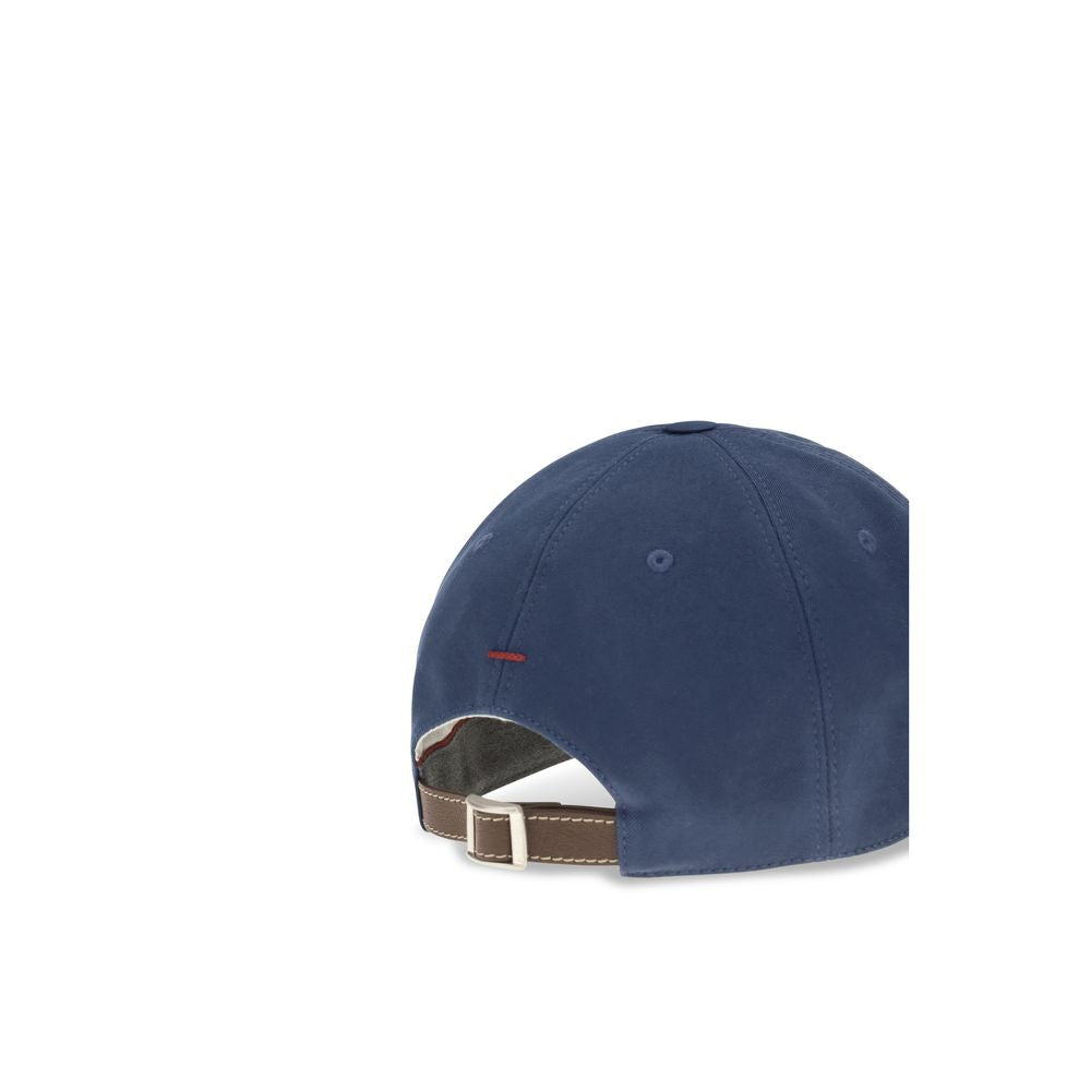 Brunello Cucinelli Blaue Baumwollkappe (Baseball Cap)-3