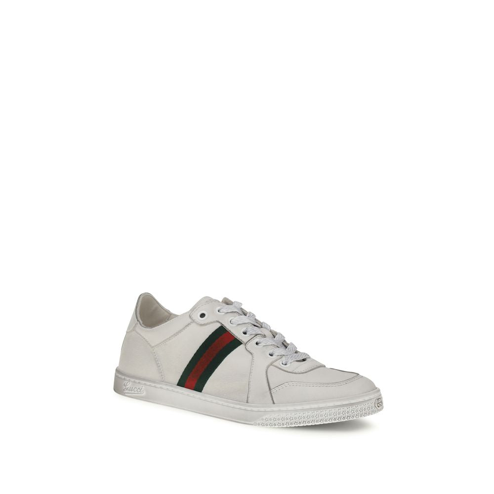 Gucci Weiße Kalbsleder Bos Taurus Athletic Sneaker-2
