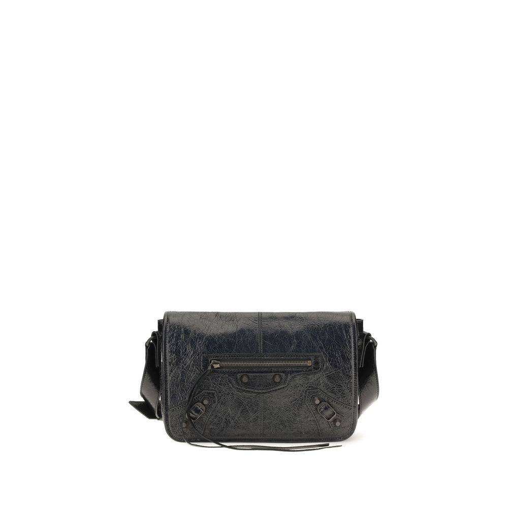 Balenciaga Schwarze Lammleder Schultertasche Ovis Aries Aries-1