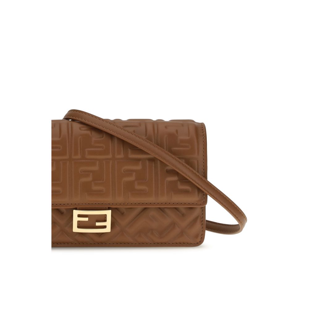 Fendi Braune Kalbsleder Bos Taurus Geldbörse-4