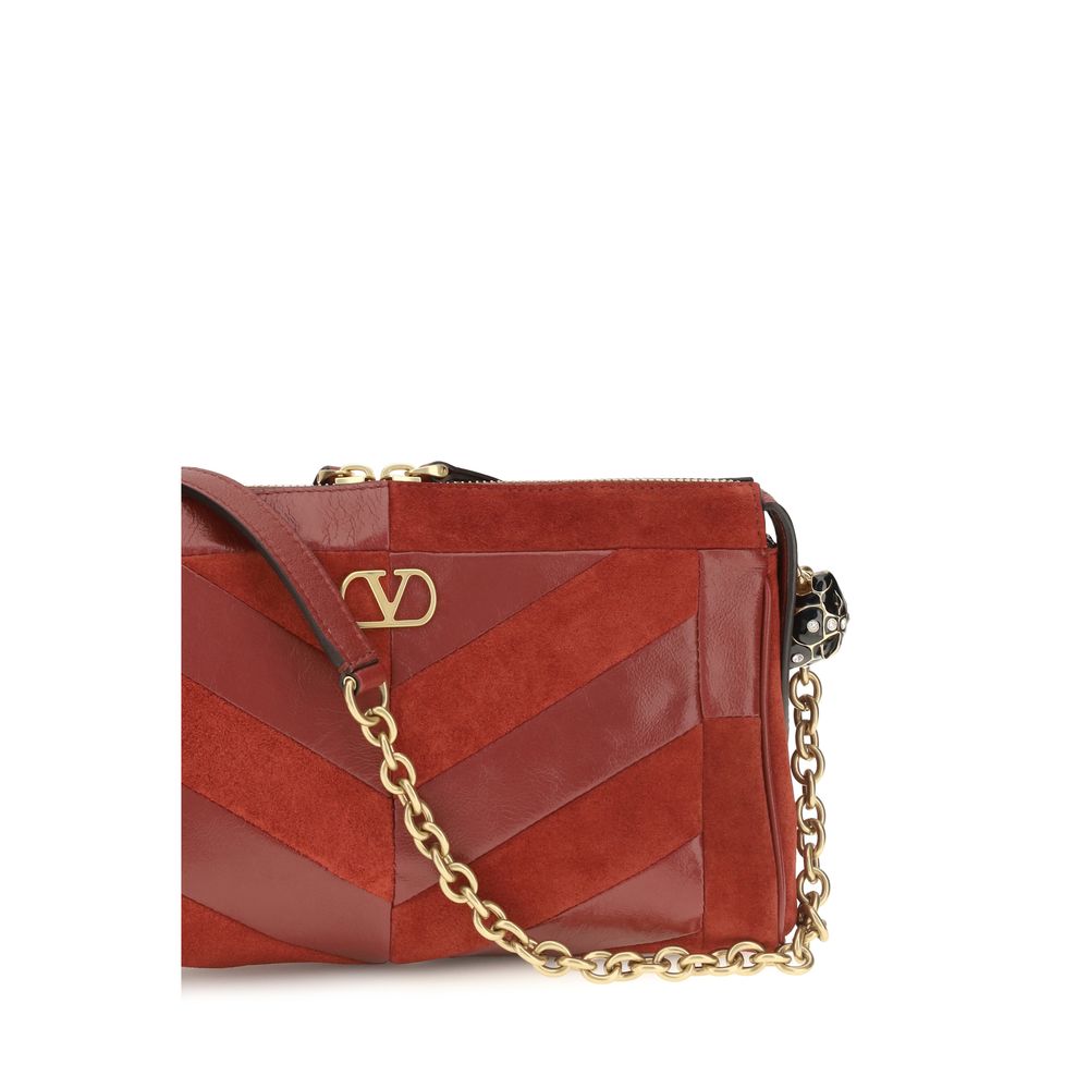 Valentino Garavani Multicolor Calf Leather Bos Taurus Schultertasche-4
