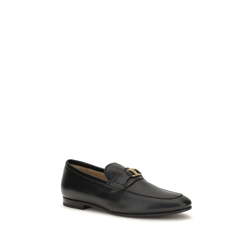 Valentino Garavani Schwarze "Bos Taurus" Kalbsleder Loafer zum Hineinschlüpfen-2