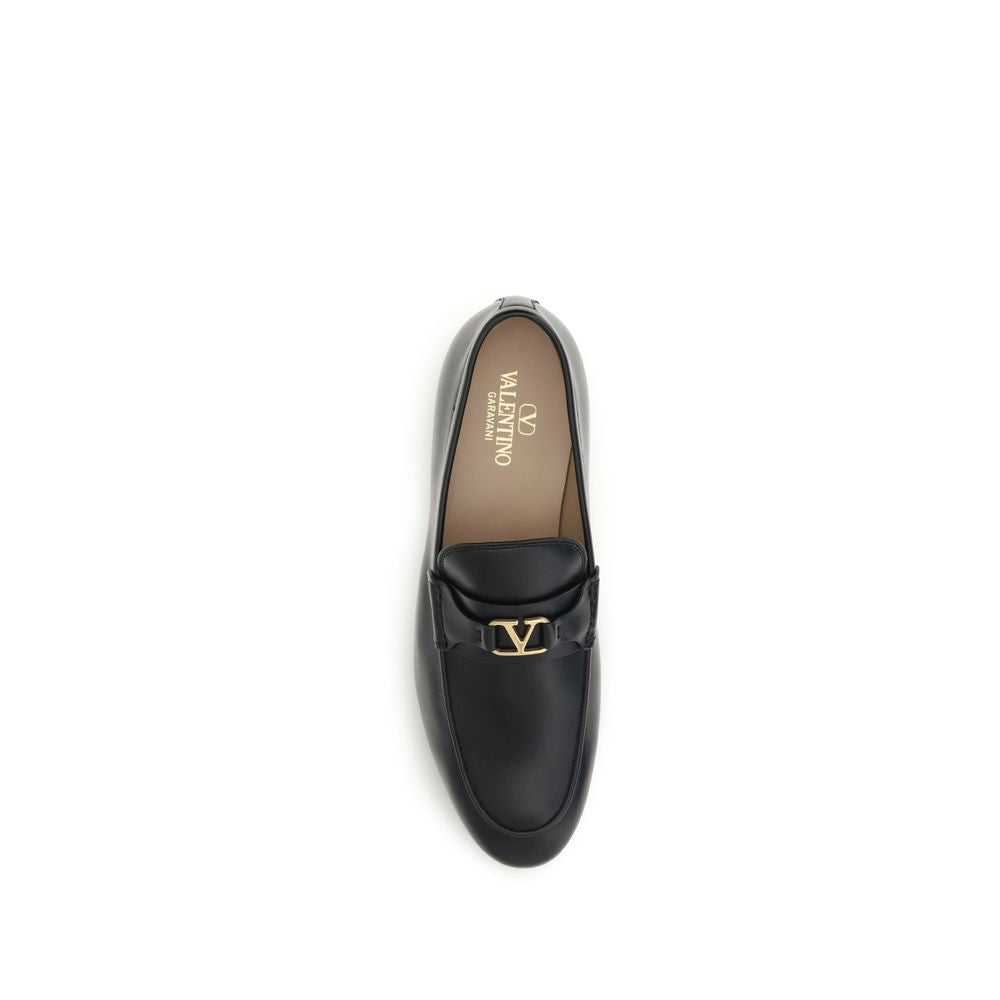 Valentino Garavani Schwarze "Bos Taurus" Kalbsleder Loafer zum Hineinschlüpfen-4