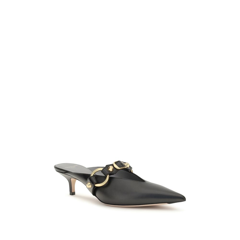 Balenciaga Schwarze Bos Taurus Kalbsleder-Mules-2