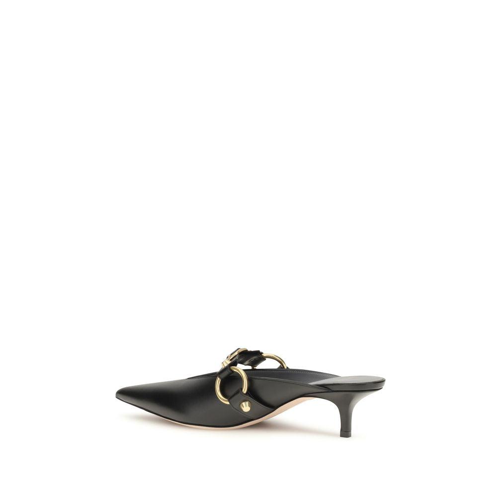 Balenciaga Schwarze Bos Taurus Kalbsleder-Mules-3