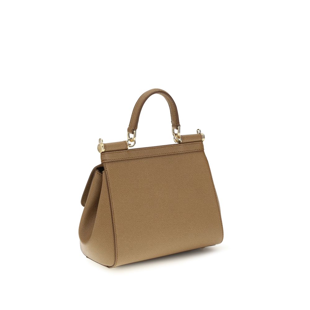 Dolce & Gabbana Beige Kalbsleder Bos Taurus Schultertasche-3