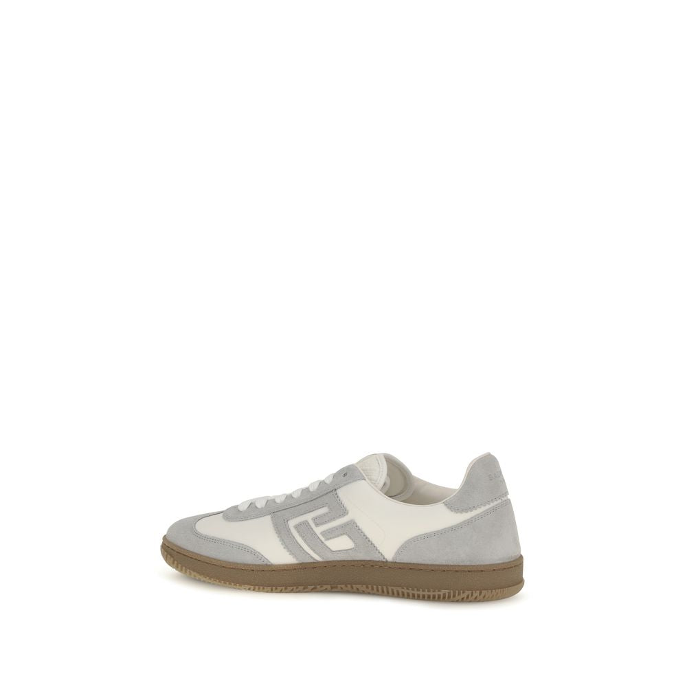 Balmain Weiße Kalbsleder Bos Taurus Athletic Sneaker-3